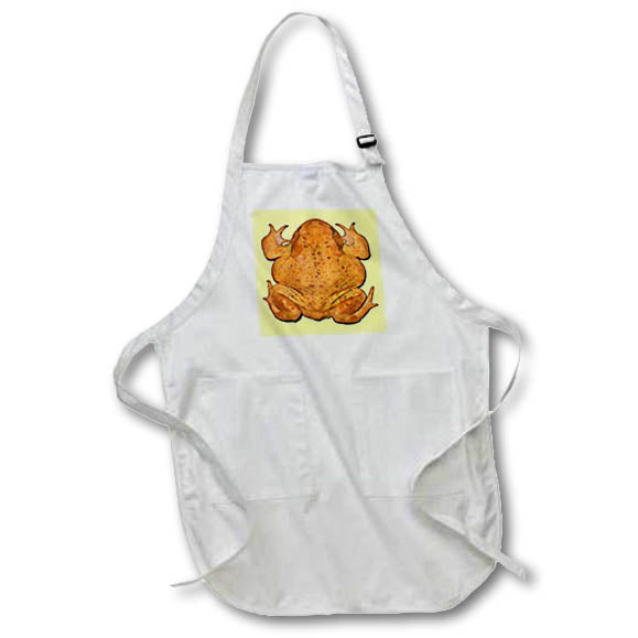 Apron - Anatomy of A Toad Black Outline Art Isolated Acrylic Painting - Bufo Bufo Common Toad