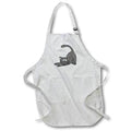 Apron - Cute Funny Blue Grey Playful Kitty Cat Crouching Cartoon Pets