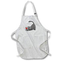Apron - Cute Funny Blue Grey Playful Kitty Cat Drinking Red Wine Cartoon Pets