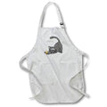 Apron - Cute Funny Blue Grey Playful Kitty Cat eating Vanilla Ice Cream Cone Pets