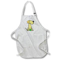 Apron - Funny Cute Yellow Labrador Retriever Dog with Tennis Ball Cartoon Pets