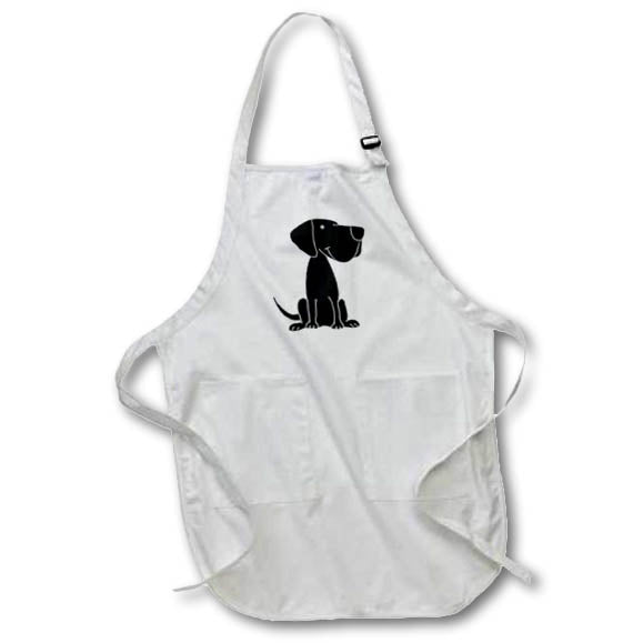 Apron - Funny Cute Black Labrador Retriever Puppy Dog Cartoon Pets