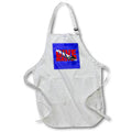 Apron - Female SCUBA Dive Master on a blue nautical map. Creative Studios – SCUBA Diving