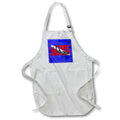 Apron - SCUBA Dive Master with dive flag on blue nautical map. Creative Studios – SCUBA Diving