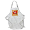 Apron - SCUBA Dive Master with dive flag on vintage nautical chart. Creative Studios – SCUBA Diving