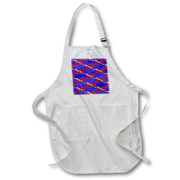 Apron - Dive pattern for SCUBA Dive Masters on blue nautical chart. Creative Studios – SCUBA Diving