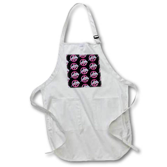 Apron - Pattern of Dolphin pink peace signs for people who love ocean animals. Creative Studios – Dolphins