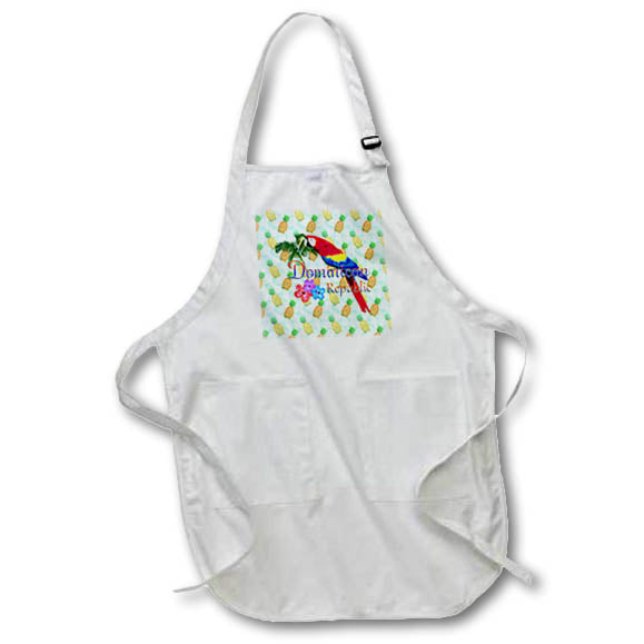 Apron - Dominican Republic Caribbean parrot on a pineapple pattern. Creative Studios – Dominican Republic