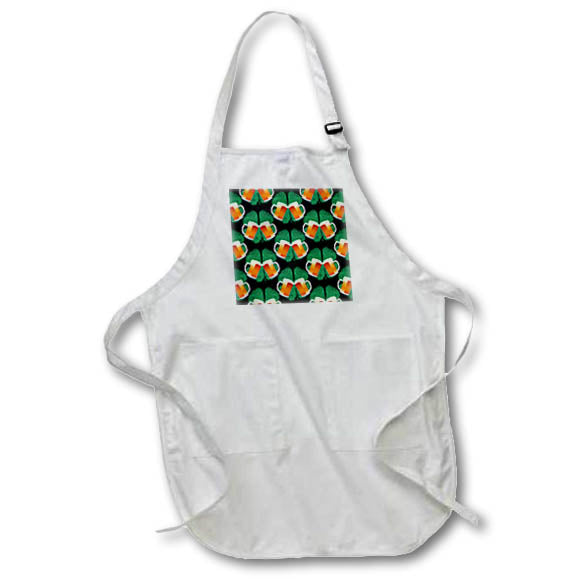 Apron - A fun Saint Patricks day beer drinking pattern of mugs and clover. Creative Studios – Dog Pet Lovers