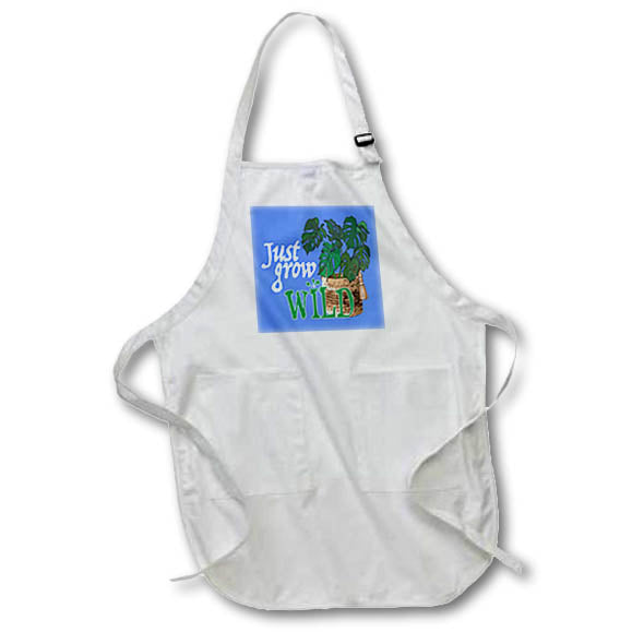 Apron - plant with just grow wild graphics - Plants