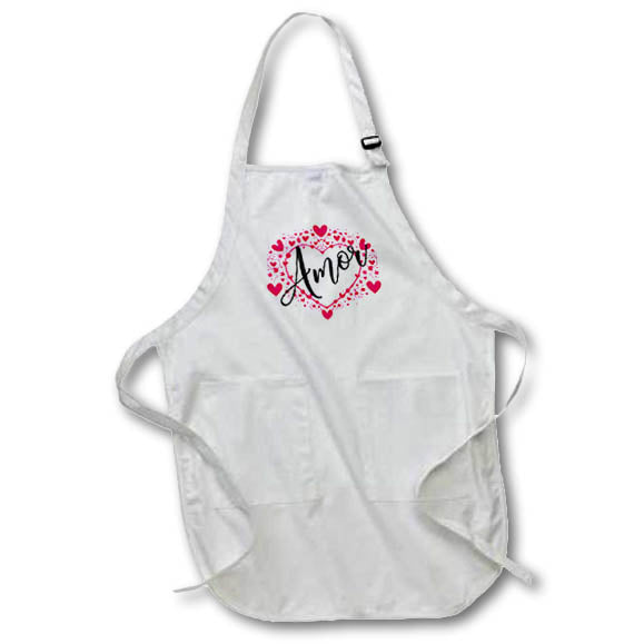 Apron - amor with hearts graphics - Latina