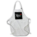Apron - hola with heart and flower graphics - Latina