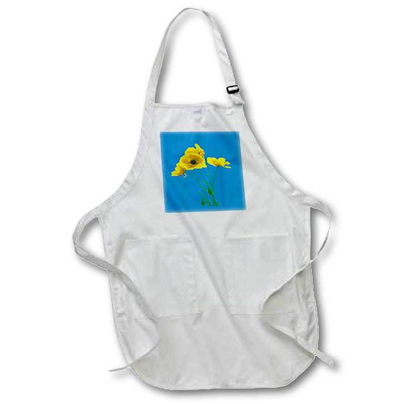 Apron - Yellow California Poppy Artistic Design Vector Vector Art - Yellow Papaver