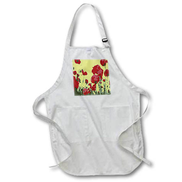Apron - Artistic Red Flowers Of Recollection Vector Vector Art - Red Papaver Wildflower
