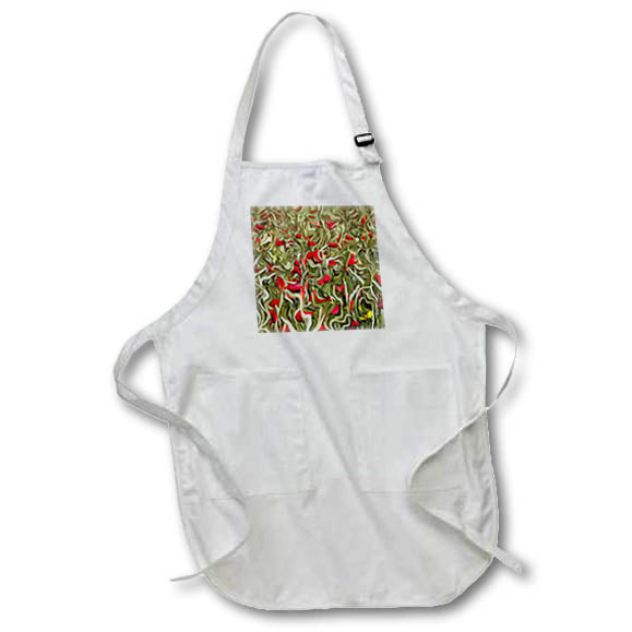 Apron - Memories Fill My Eyes With Tears Abstract Acrylic Painting - Wildflowers Abstract