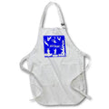 Apron - Wake Up Seas The Day Kiteboarder In White Silhouette On Blue Vector Art - Kitesurfers