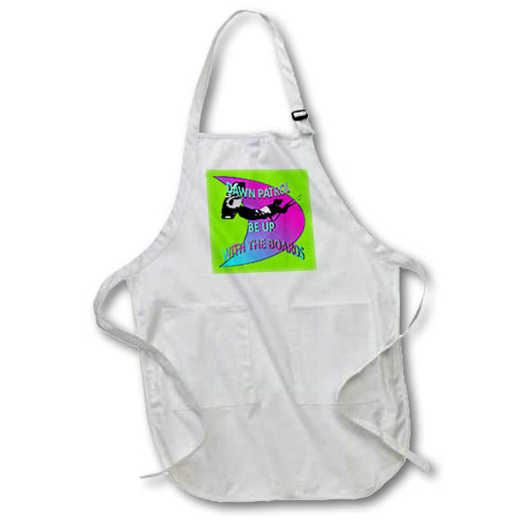Apron - Dawn Patrol - Be Up With The Boards Kitesurf Pink Blue Ombre Vector Art - Kitesurfing