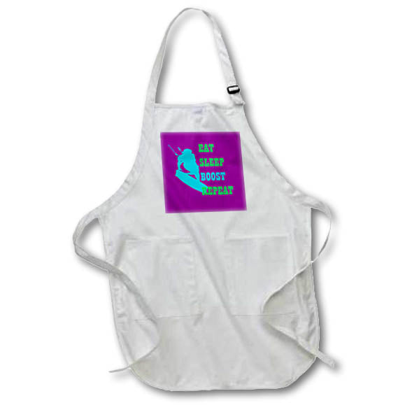 Apron - Eat Sleep Boost Repeat Kitesufer Life Blue And Green Vector Art Vector Art - Kitesurfer