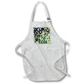 Apron - Honeycomb Pattern In Peppermint Green and Black Hexagon Painting Acrylic Painting - Abstract Geometry