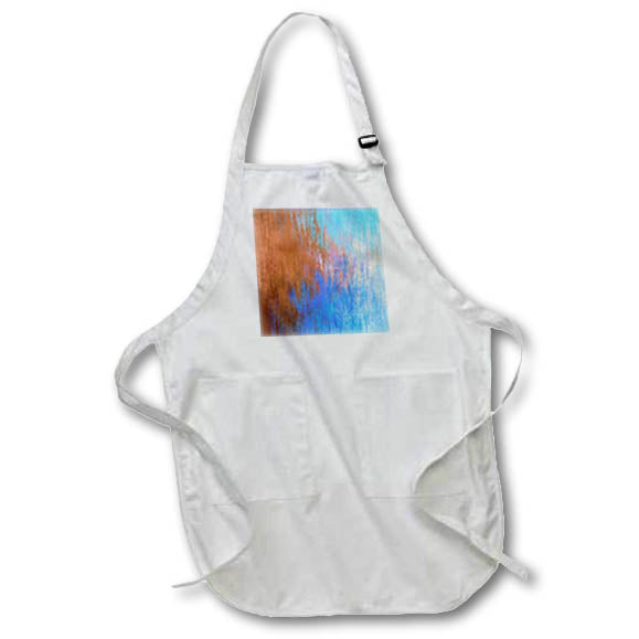 Apron - Image of Rust And Blue Abstract Painting lens Art by Florene - New Contemporary Art