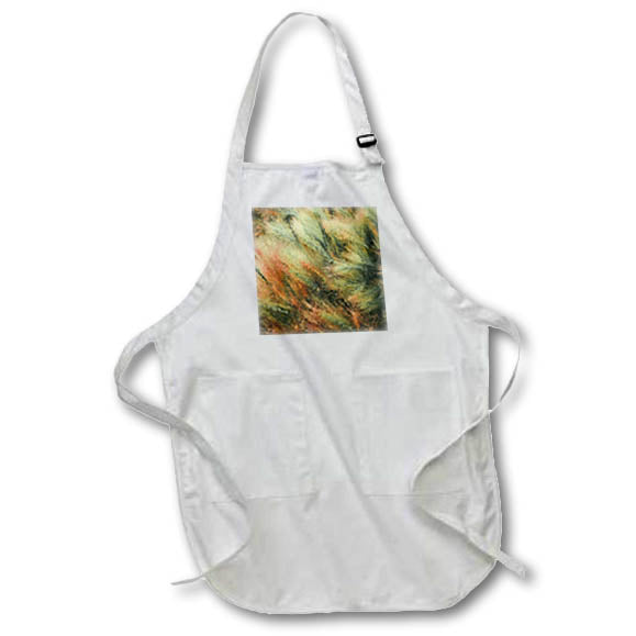 Apron - Image of Shades Of Green And Orange With Ivory In Motion lens Art by Florene - New Contemporary Art