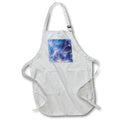 Apron - Image of Marble Like Mix Of Purple And Blue Abstract Painting lens Art by Florene - New Contemporary Art