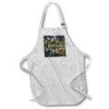 Apron - Image of Colorful Let the Good Times Roll On Gold Mardi Gras Sign lens Art by Florene - Mardi Gras