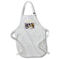 Apron - Image of Painting In Gold Purple And White Mask With Modern Text lens Art by Florene - Mardi Gras