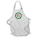 Apron - Christmas Wreath Monogram G Red Initial, SM3DR Christmas Monograms