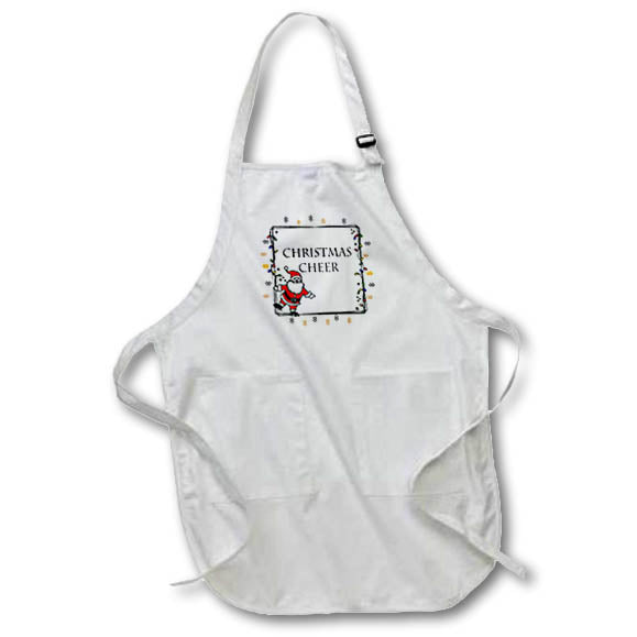 Apron - Christmas Cheer Santa Claus Ice Skater, SM3DR Christmas Designs