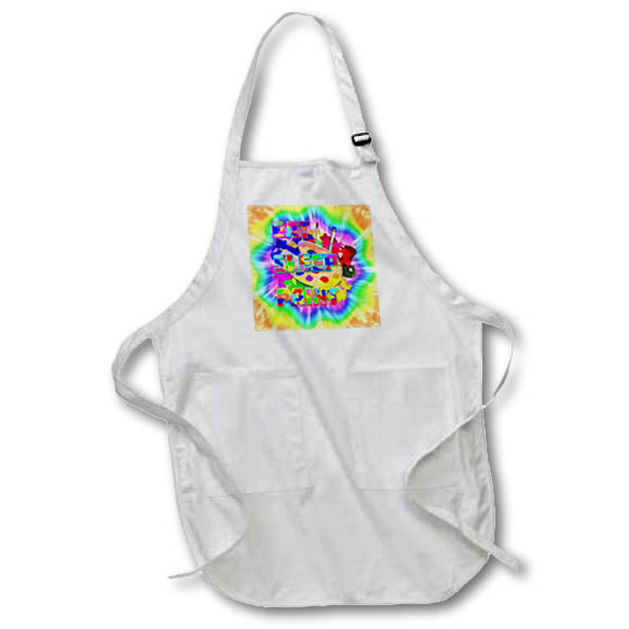 Apron - Tie dye Eat Sleep Paint with art palette and art brushes. Creative Studios – Artist Art Career