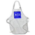 Apron - White Eat Sleep Sail sign pattern on blue Florida Keys sailing chart. Creative Studios – Sailing