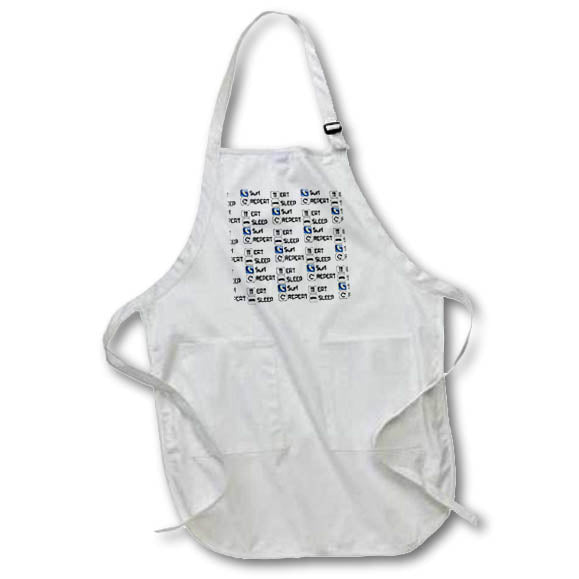 Apron - Eat Sleep Surf Repeat sign pattern for surfers. Creative Studios – Surfing