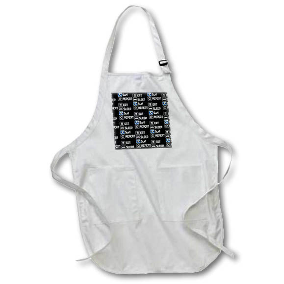 Apron - Funny surf pattern Eat Sleep Surf Repeat beach signs. Creative Studios – Surfing