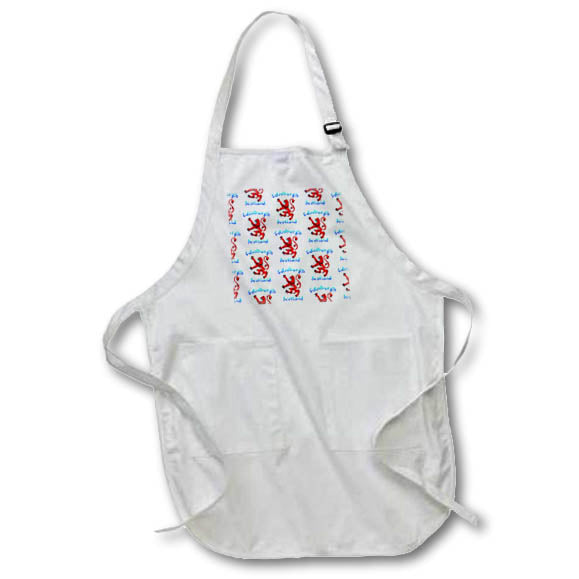 Apron - Red Scottish Lion Rampant for Edinburgh Scotland pattern. Creative Studios – Scottish Fun