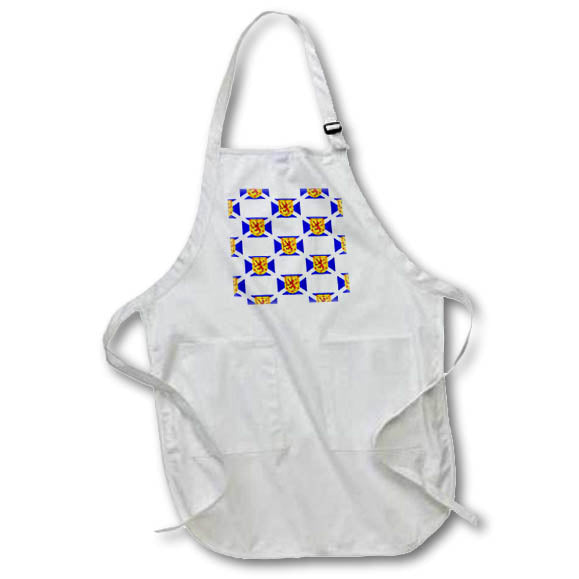 Apron - Scottish Flag and Lion Rampant pattern for Edinburgh Scotland. Creative Studios – Scottish Fun