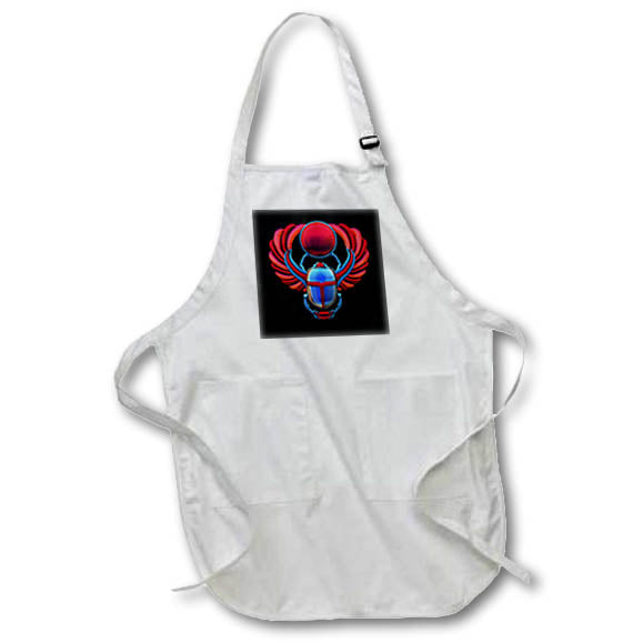 Apron - Red and blue scarab beetle ancient Egyptian hieroglyph design. Creative Studios – Egyptian Hieroglyphs