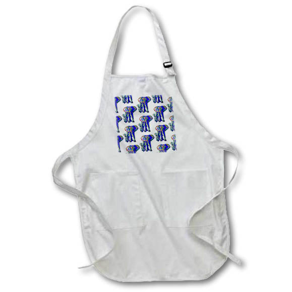 Apron - Wildlife art pattern of an endangered African elephant and her baby. Creative Studios – Wildlife Safari