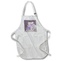 Apron - Vintage Look of Paper, Rose, Diploma, Tassel, Feather, 2022, Purple Graduation Design