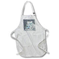 Apron - Vintage Look of Paper, Rose, Diploma, Tassel, Feather, 2022, Blue Graduation Design