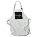 Apron - Image of Thank You Text in Gold Look with Matching Leafy Accents Sentiments