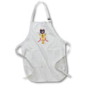 Apron - Cute Bulldog in a Best Dad Ever Trophy Illustration for Fathers Day For Him