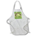 Apron - Merry Christmas Text on Bright Green Winter Botanical Boughs Christmas Collection