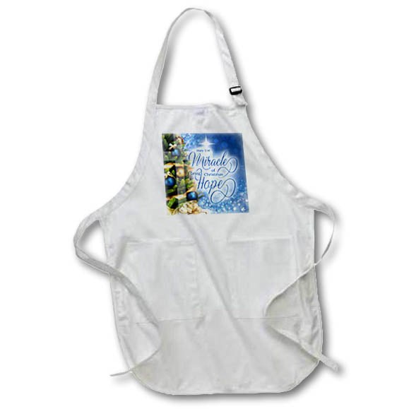 Apron - May the Miracle of Christmas Bring Hope Christmas Tree and Text Christmas Collection