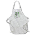 Apron - Silvery Colored Holiday Ornaments and Swirls Seasons Greetings Christmas Collection