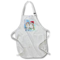 Apron - Two Winter Owls Dressed for the Holidays with Birch Tree Forest Christmas Collection