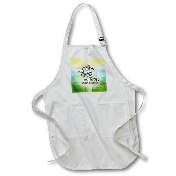 Apron - May Gods Light and Love Shine Brightly Christian Cross Hillside Inspirational
