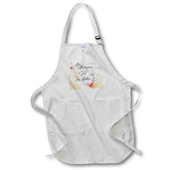 Apron - The Loveliest Masterpiece of God is the Heart of a Mother Christian Cross Mothers Day Collection