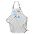Apron - Lavender Purple and Blue Gradient Rose Closeup with Christian Cross Inspirational
