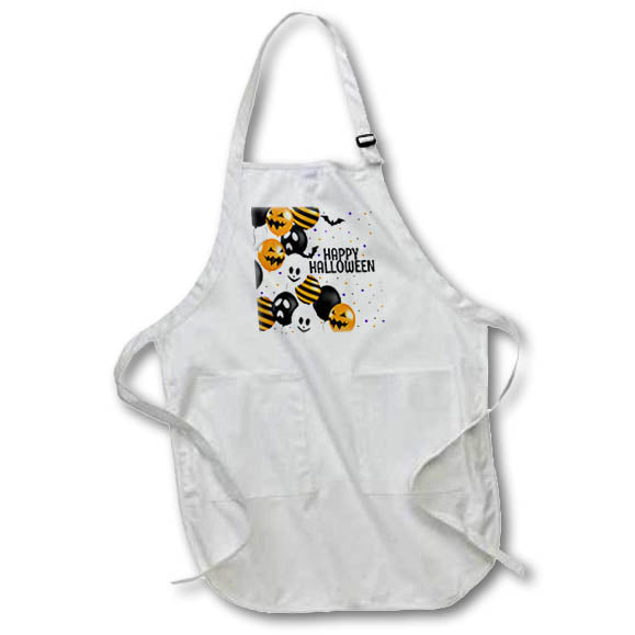 Apron - Halloween Balloons with Faces in Orange and Black for Halloween Halloween Collection